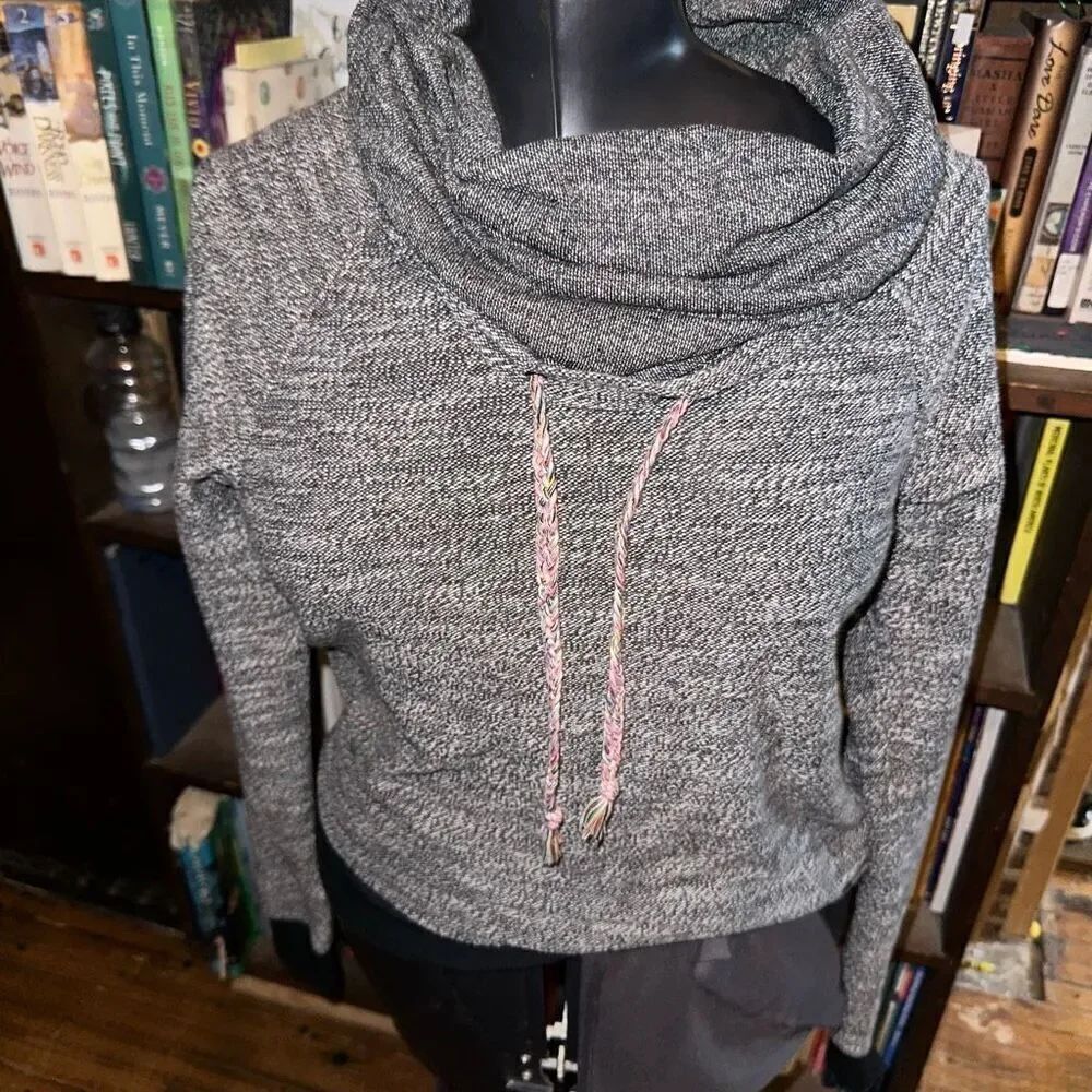 Roxy cowl beachy lightweight heathered cozy S sweatshirt